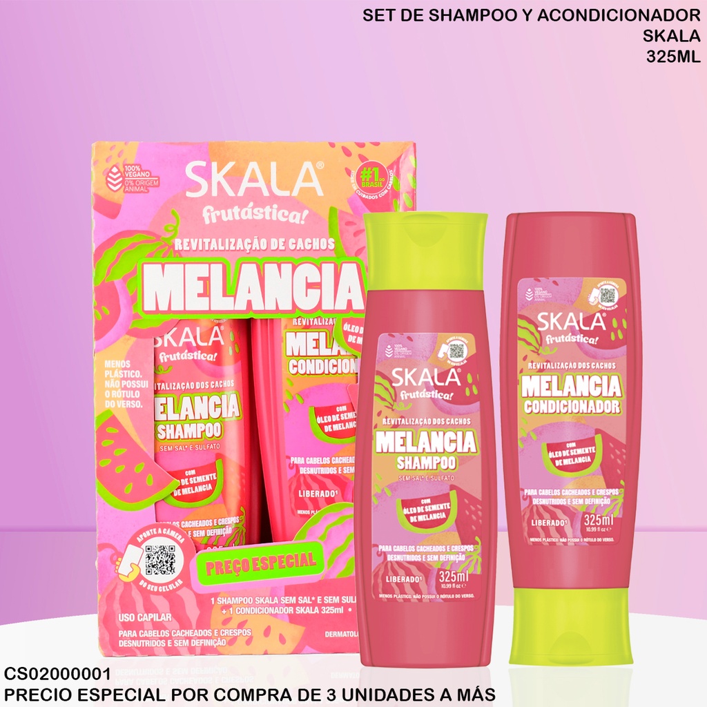 SET SKALA FRUTASTICA MELANCIA 325ML