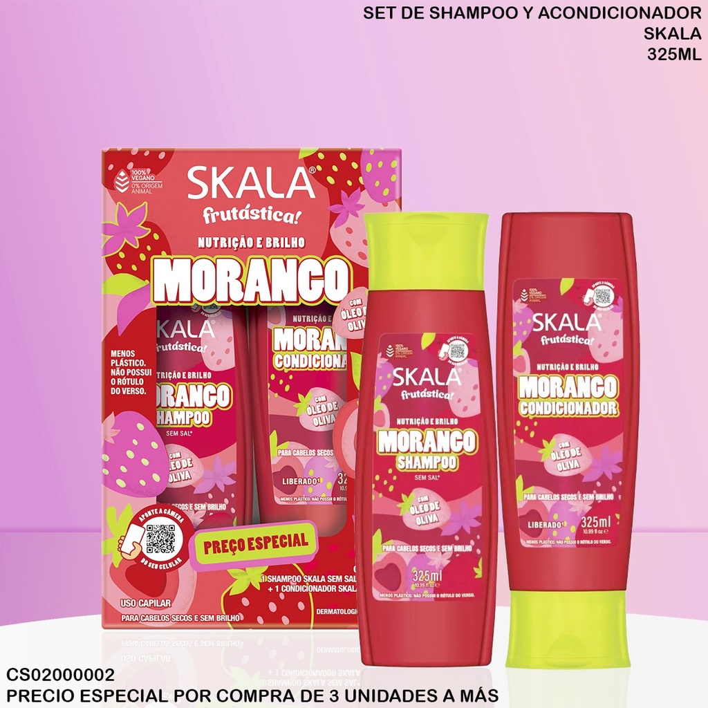 SET SKALA FRUTASTICA MORANGO 325ML