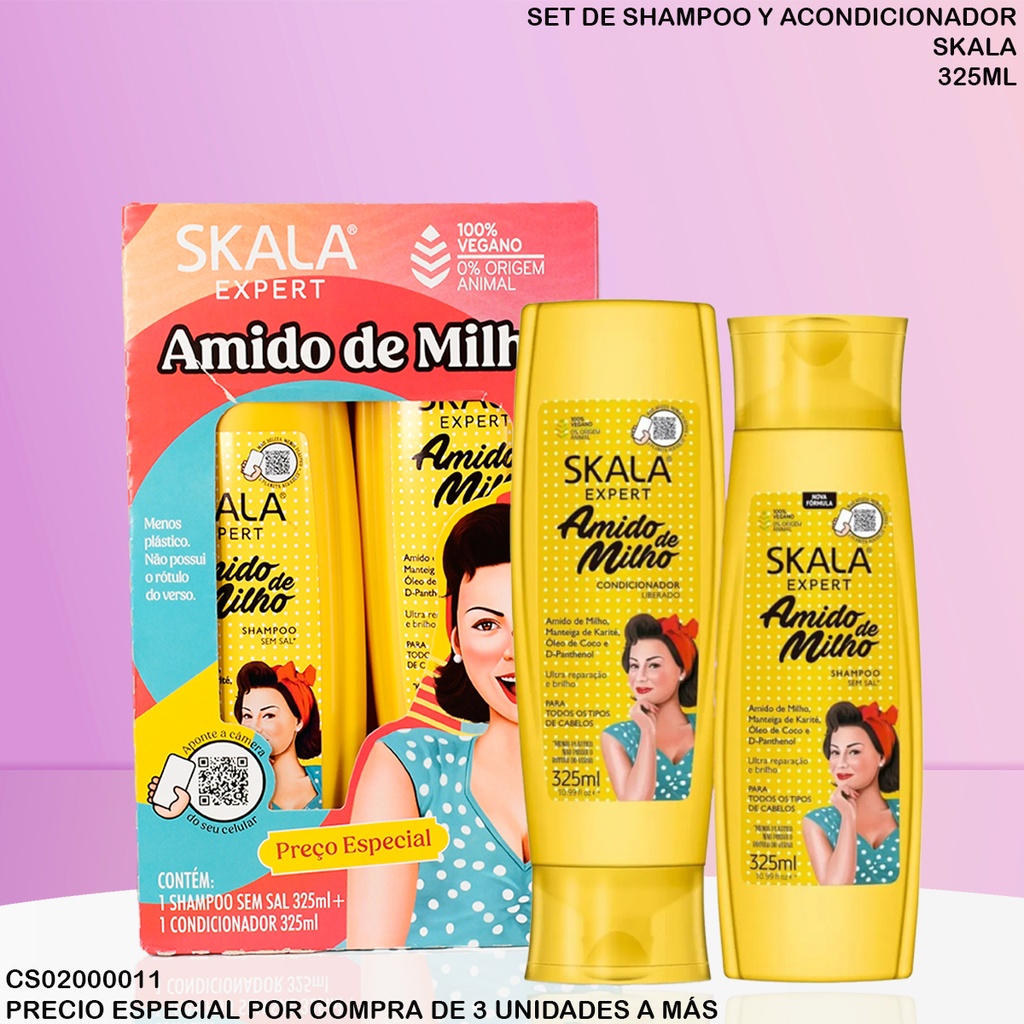 SET SKALA EXPERT AMIDO DE MILHO 325ML