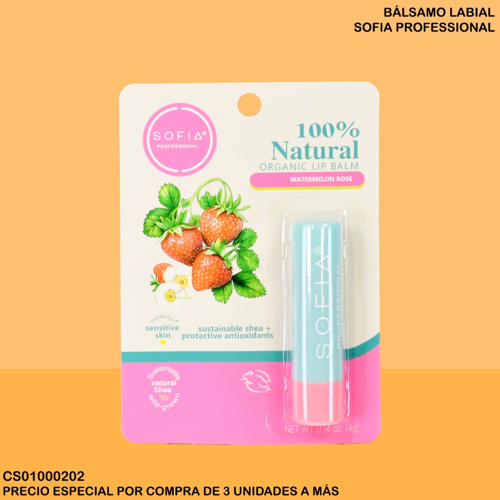 BALSAMO LABIAL SOFIA PROFESIONAL WATERMELON ROSE AS-LB01
