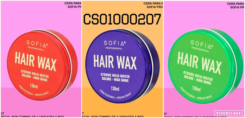 CERA SOFIA PROF. HAIR WAX 130ML S110A COL. SURT.