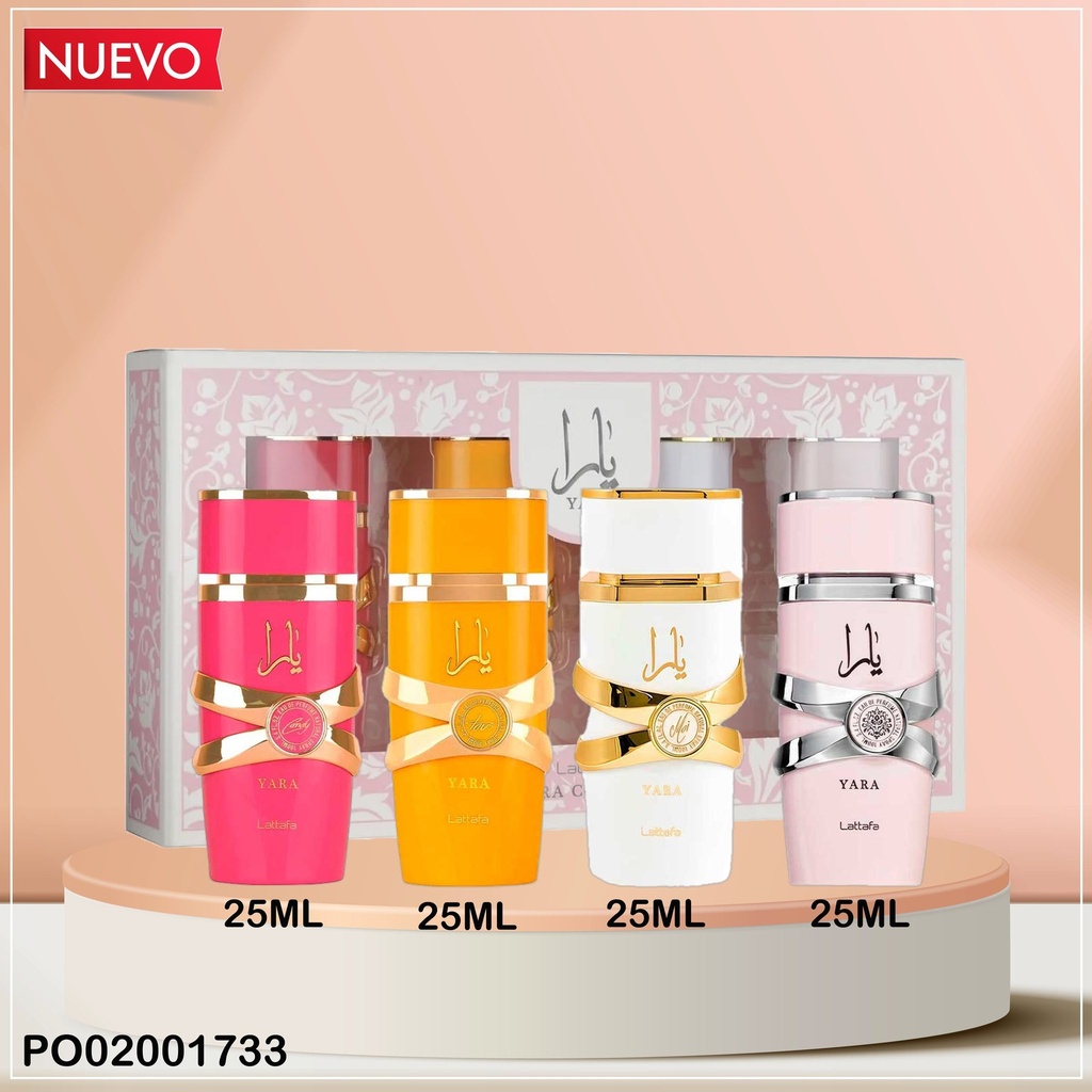 ESTUCHE PERFUMES YARA 4PCS 25ML C/U EDP