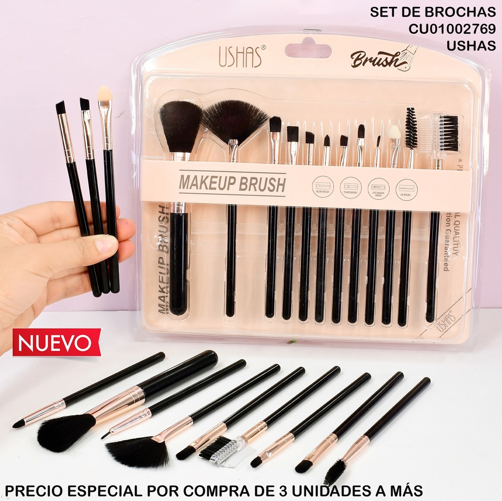 SET BROCHAS DE MAQUILLAJE 12PCS CT414