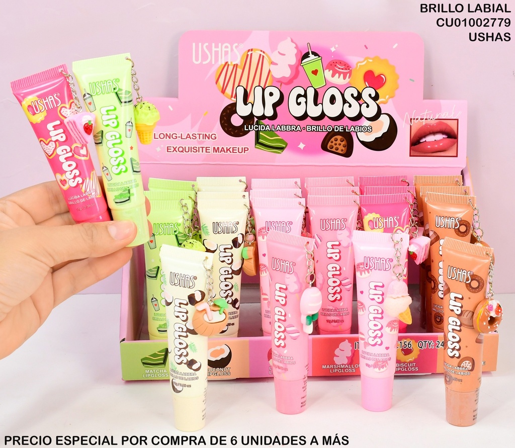 LIP GLOSS  CON LLAVERO SURT. UC156