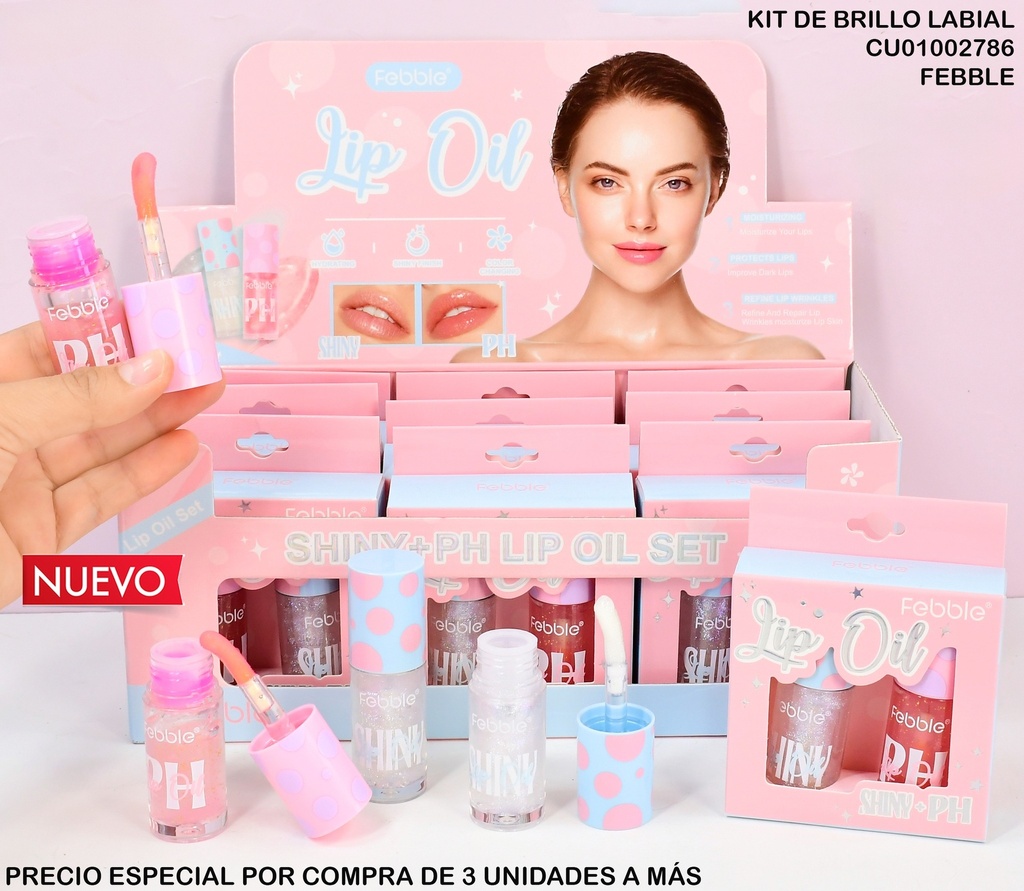 DUO LIP OIL SHINY+PH FEBBLE FBC068