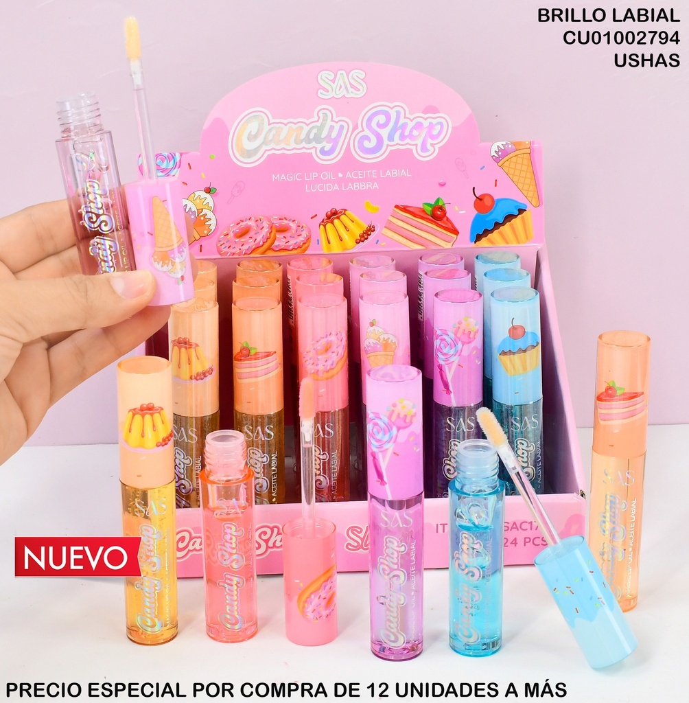 LIP GLOSS CANDY SHOP SAS SURTIDOS SAC177