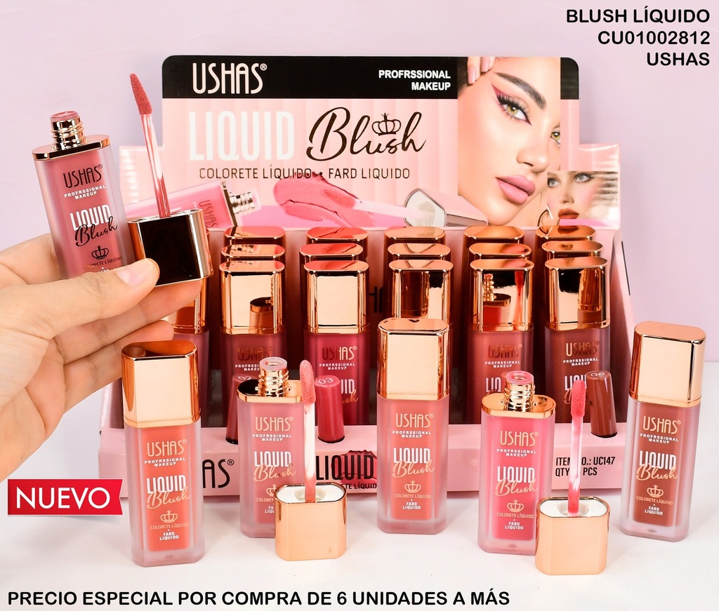 BLUSH LIQUIDO CORONA USHAS TONOS SURT.UC147