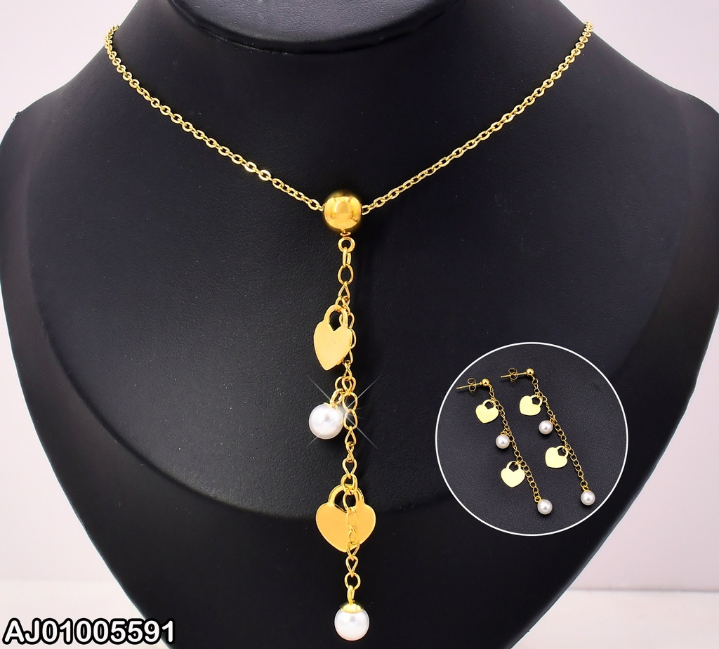 SET VERT.PELOTITAS-PERLAS-CANDADO CORAZON KS192018-HR