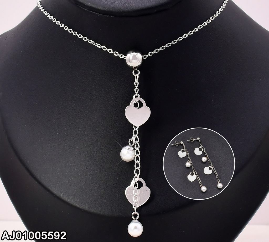 SET PLAT. VERT.PELOTITAS-PERLAS-CANDADO🤍KS192037-HR