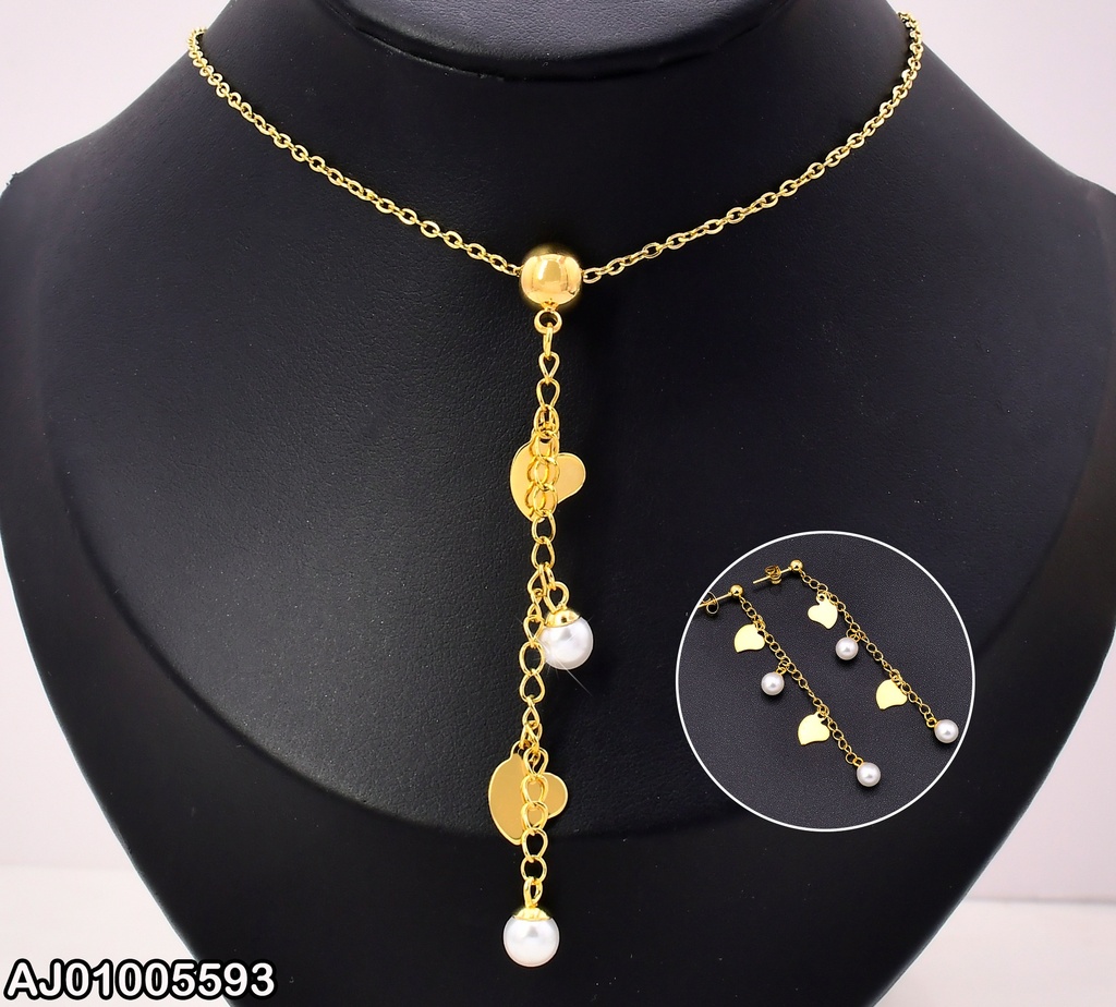 SET VERTICAL PERLAS-PLACA CORAZON KS192031-HR