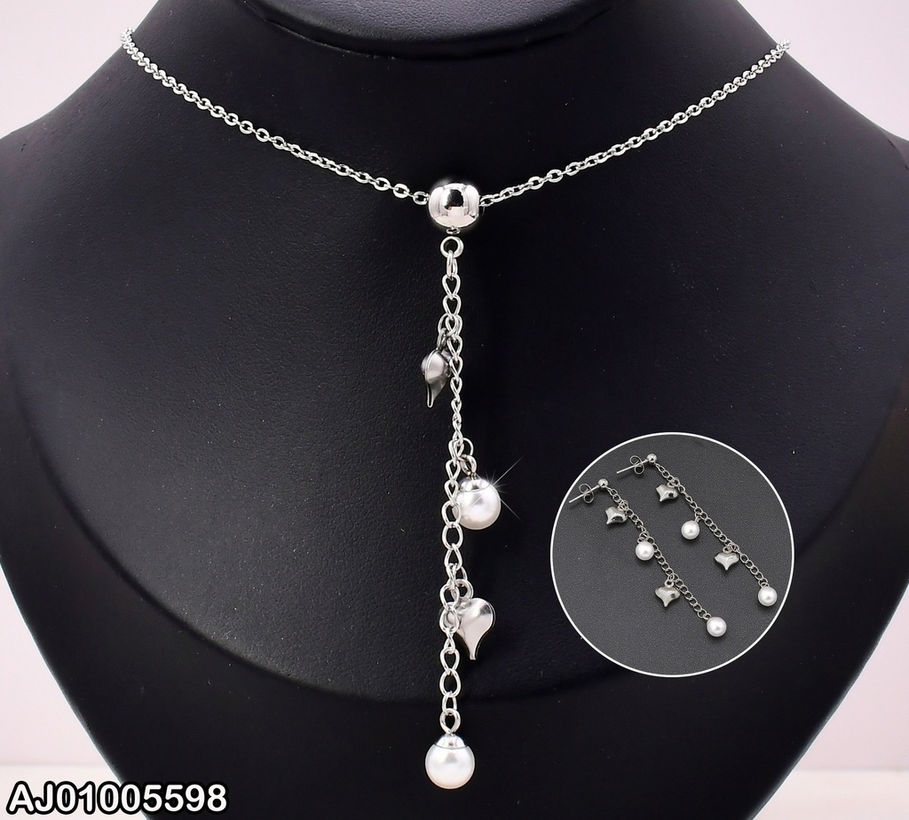 SET PLAT. VERT. PERLAS-CORAZONES INFLADOS KS192034-HR