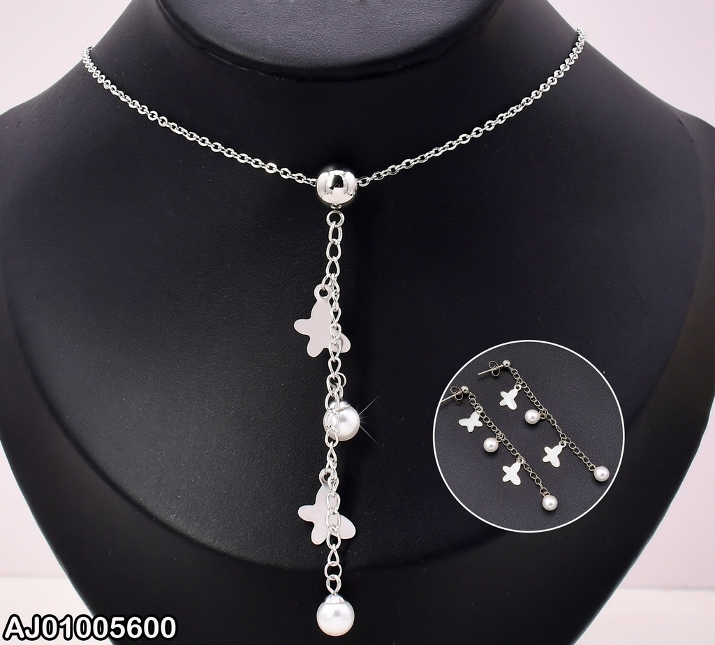 SET PLAT.VERT. PERLAS-PLACAS MARIPOSAS KS192042-HR
