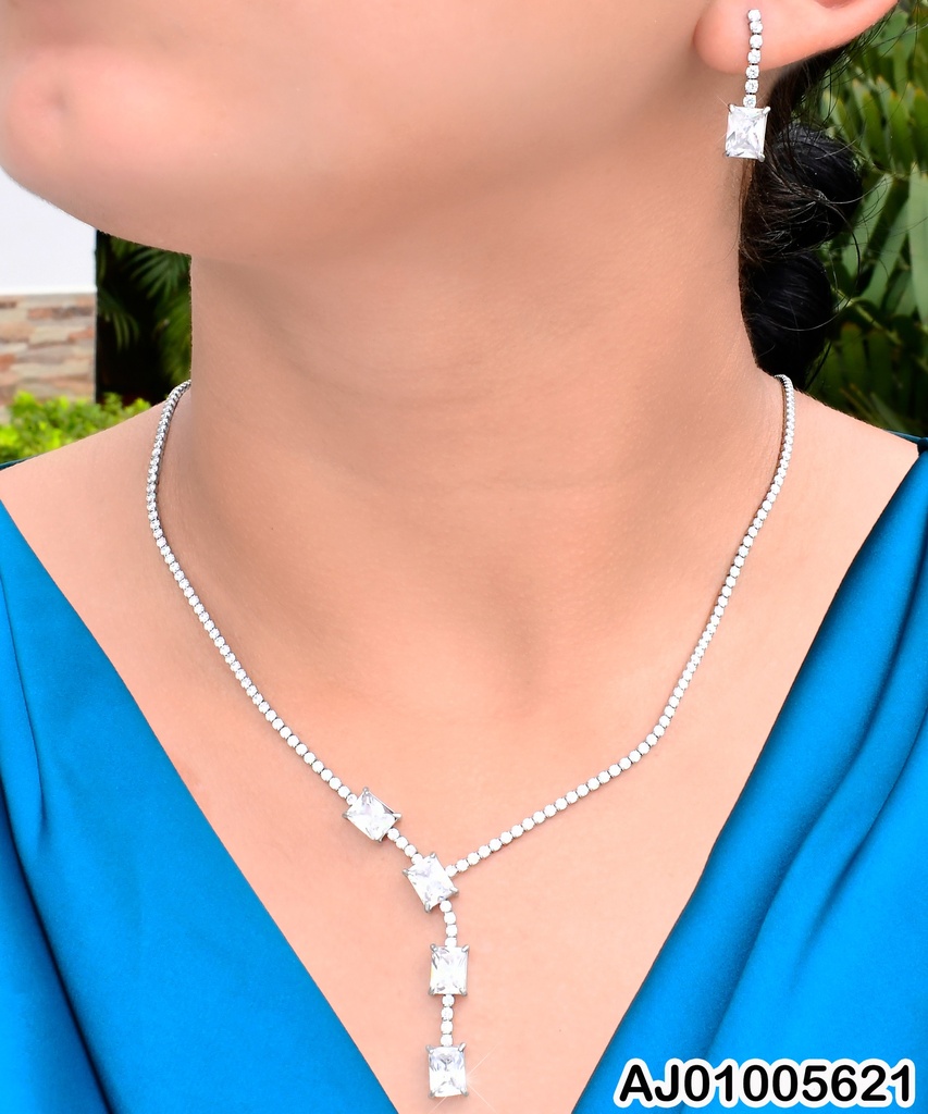SET PLAT ZIRCONIAS C/CUADRO ZIRC. KS225713-AF