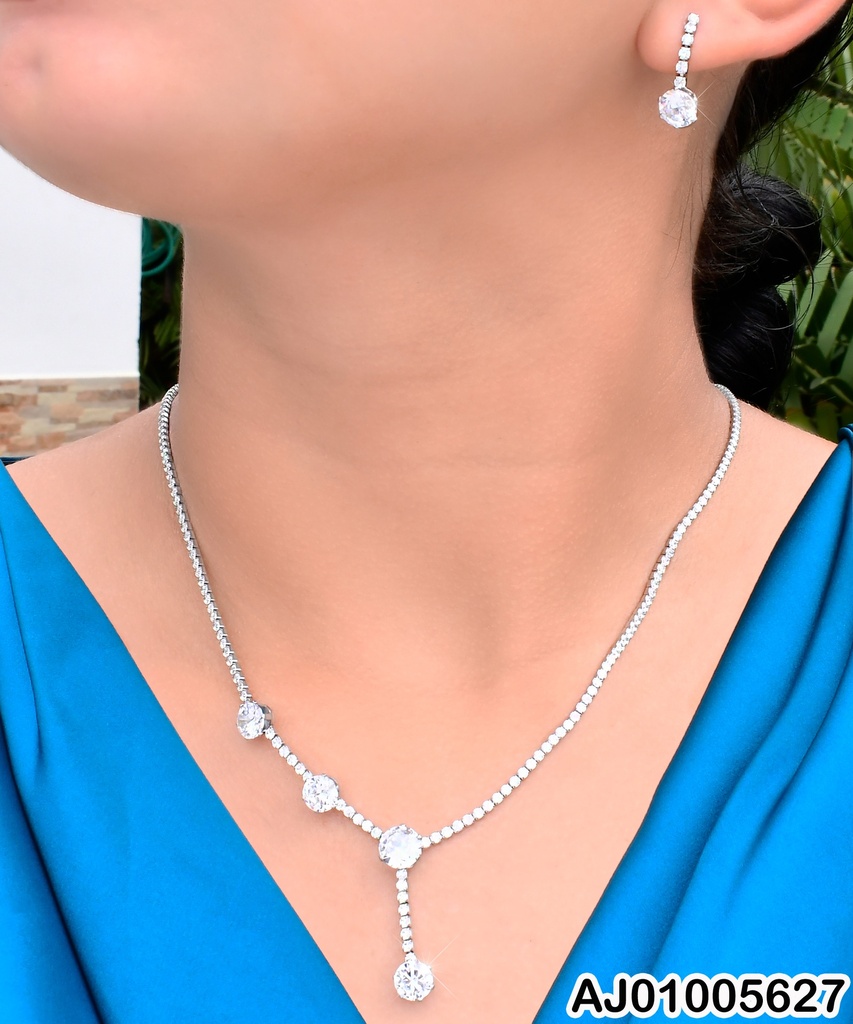 SET PLAT.ZIRCONIAS C/ZIRCONIAS RD. KS225707-AF