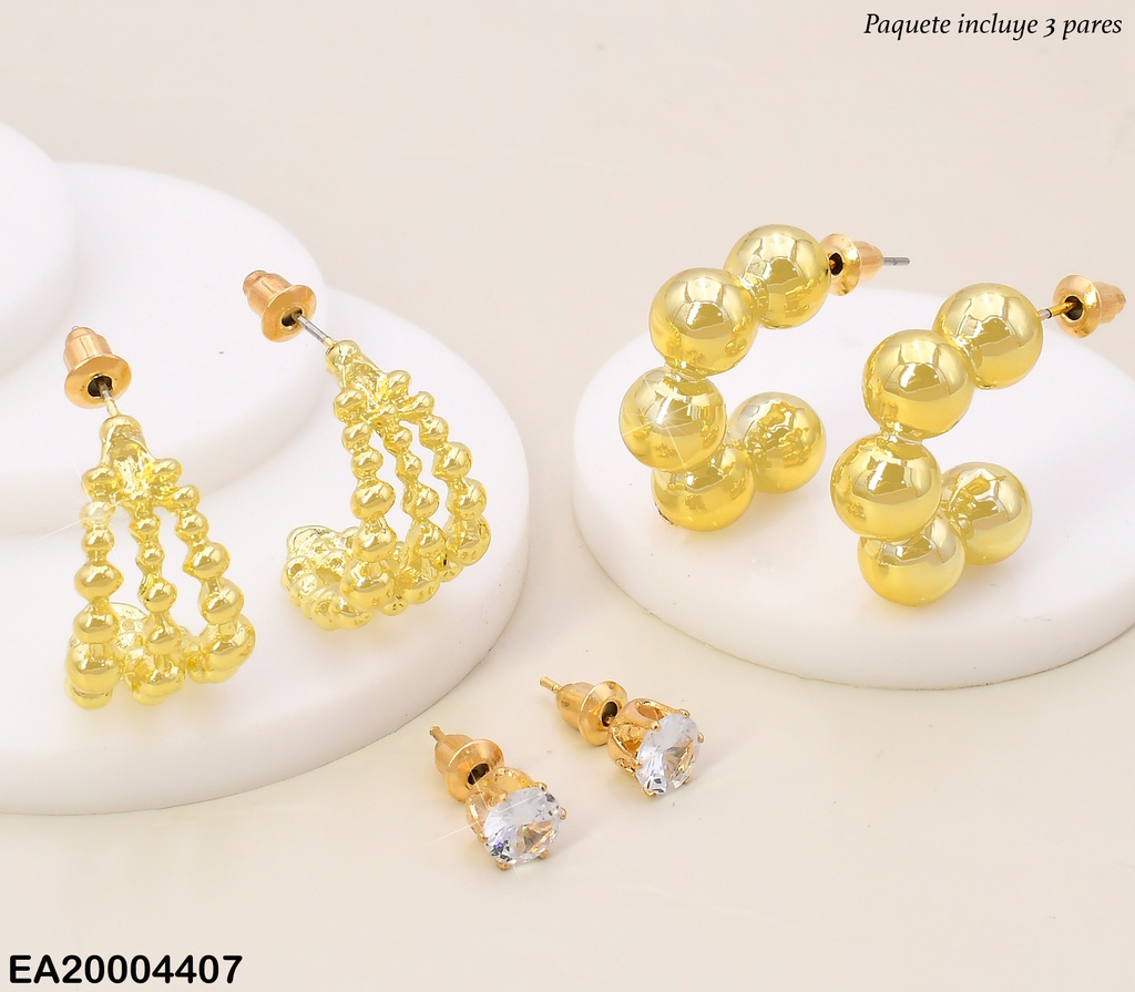 PAQ.3 PARES ARETES GALVANOPLASTIA ZIRC/C PELOTAS/JJJ SE962