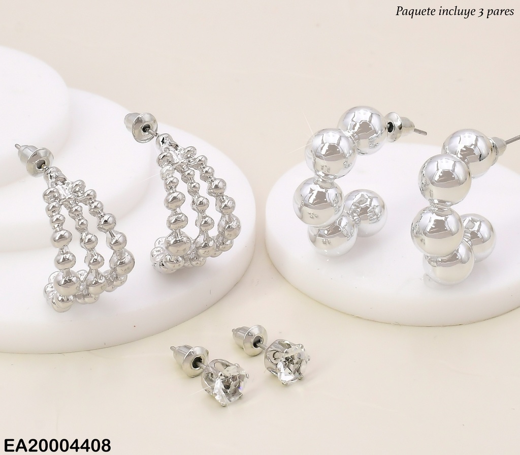 PAQ.3 PARES ARETES PLAT.GALVANOPLASTIA ZIRC/C PELOTAS/JJJ SE963
