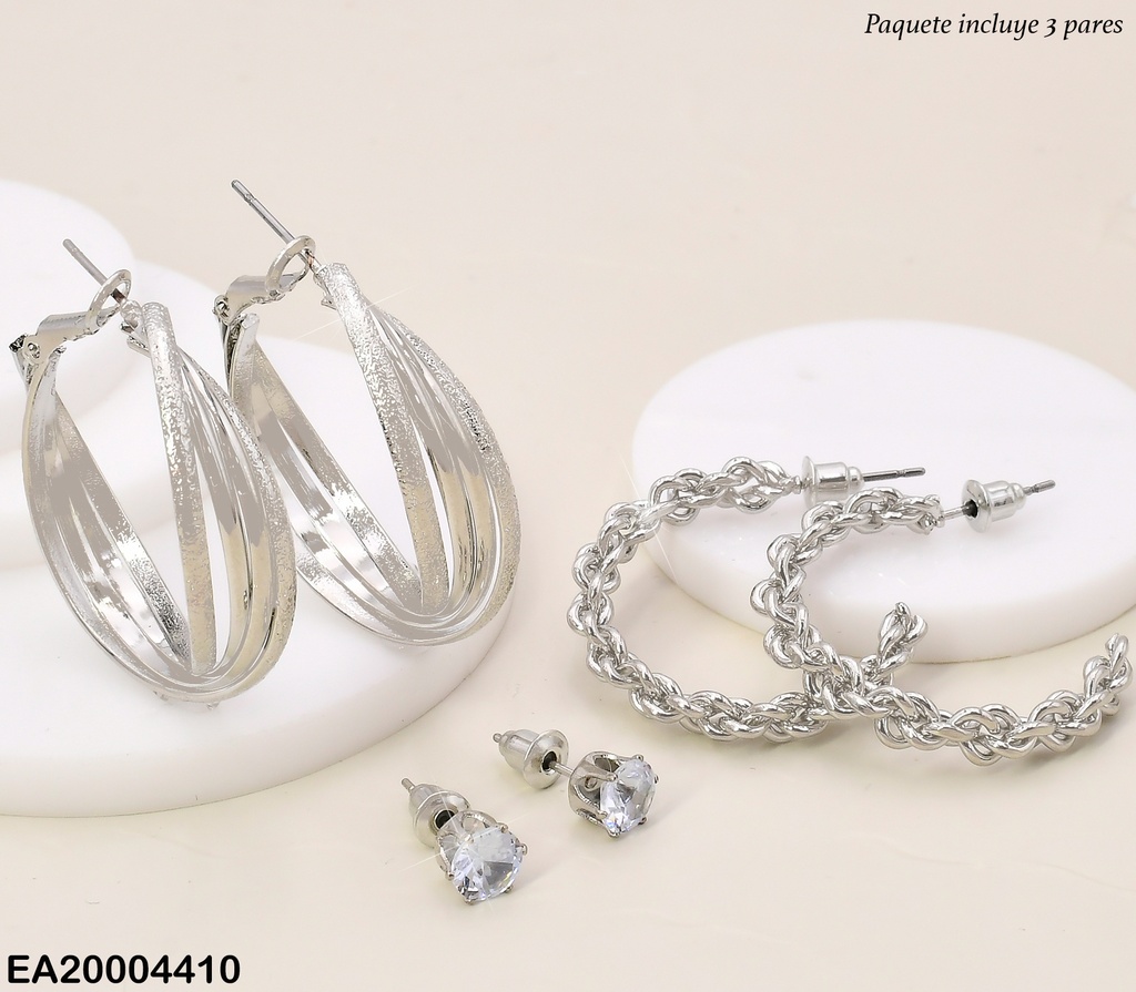 PAQ.3 PARES ARETES PLAT.GALVANOPLASTIA ZIRC/C TORNEADAS/CCCCSE964-301