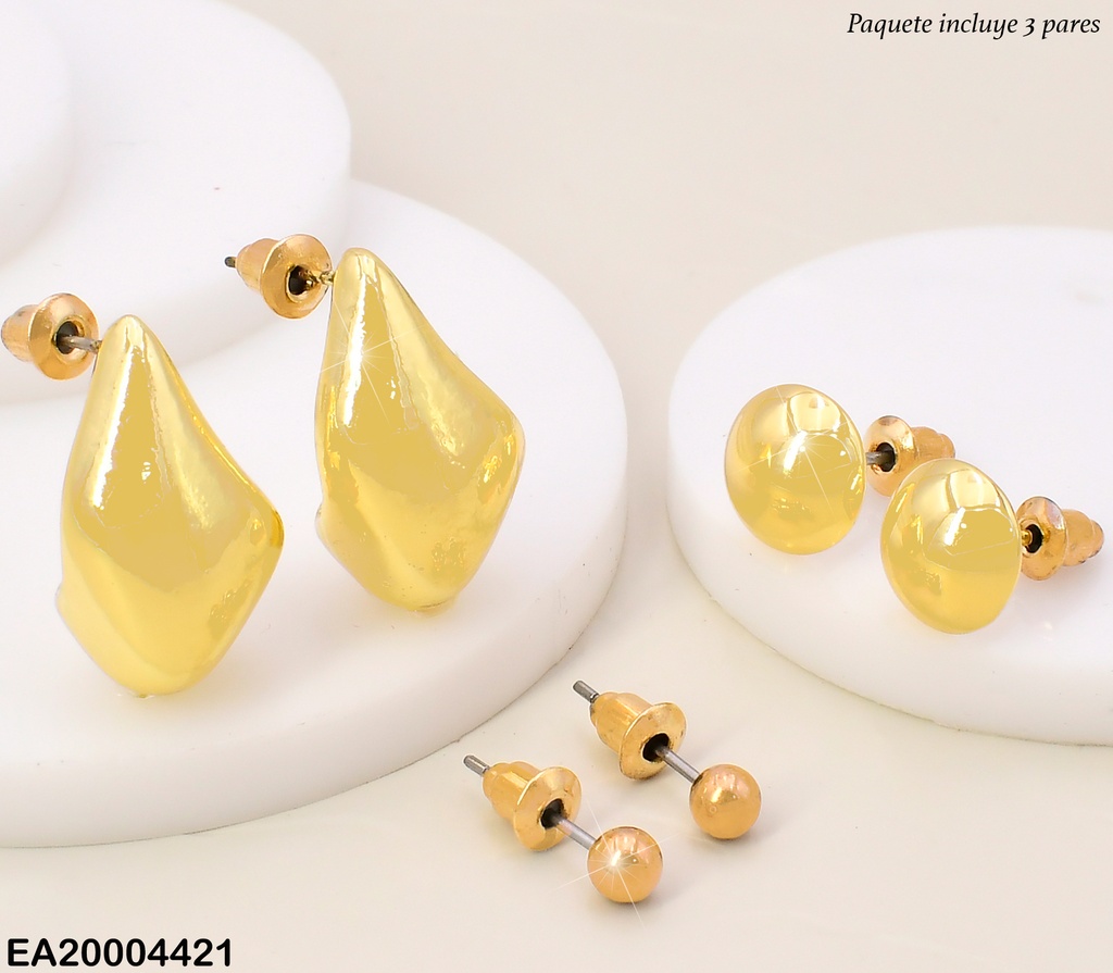 PAQ.3 PARES ARETES GALVANOPLASTIA 🟡/MEDIA PELOTA/ROMBO SE958-301