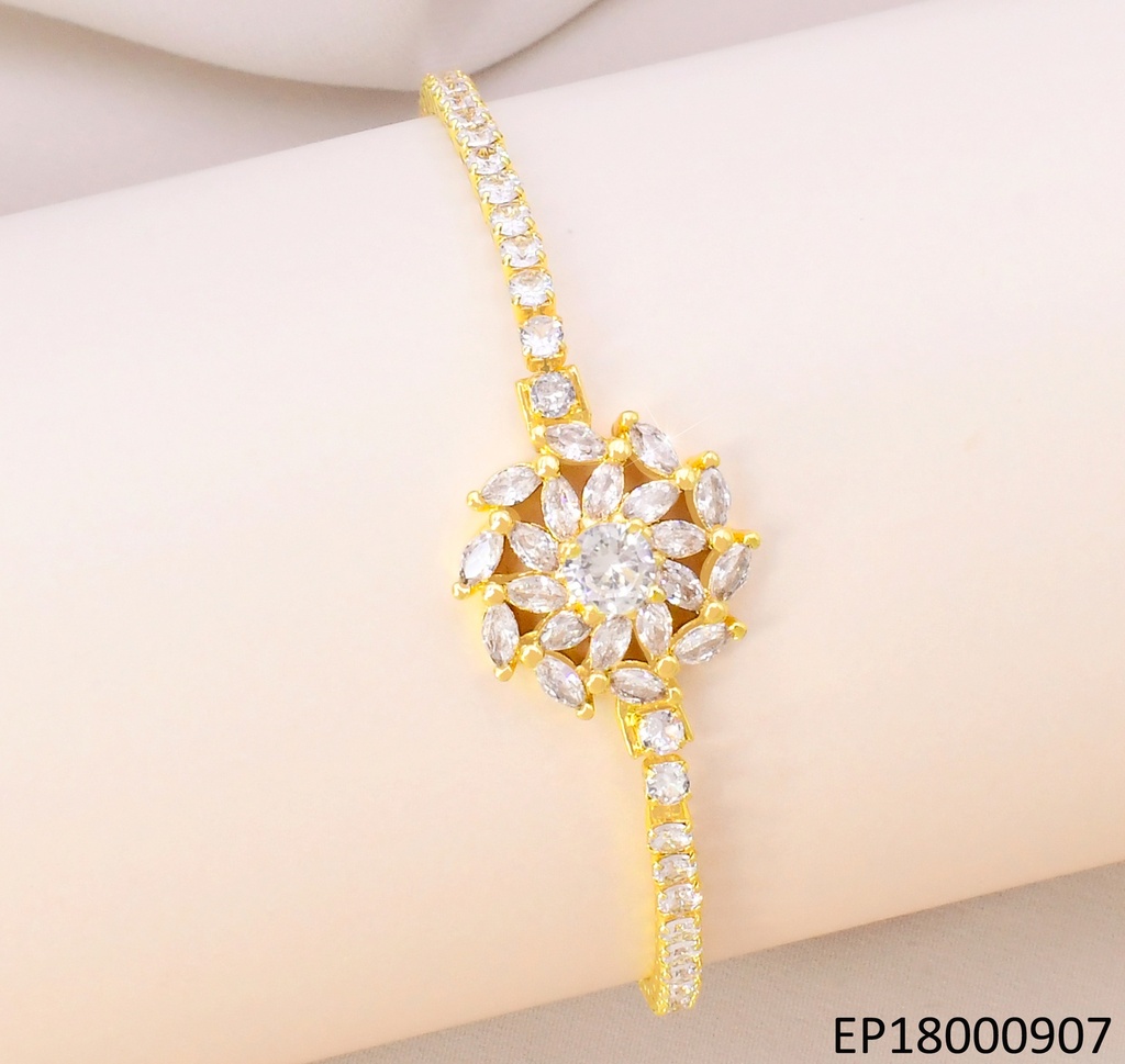PULSERA ZIRC.PQ CENTRO FLOR RD ZIRC.COL.BE526-319 (TENNIS)