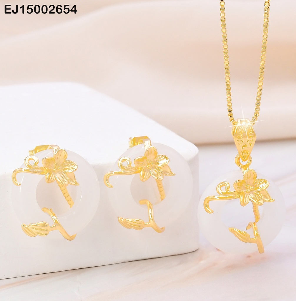 SET CIRCULO BLANCO C/ENREDADERA/MARIPOSA SE1046-324