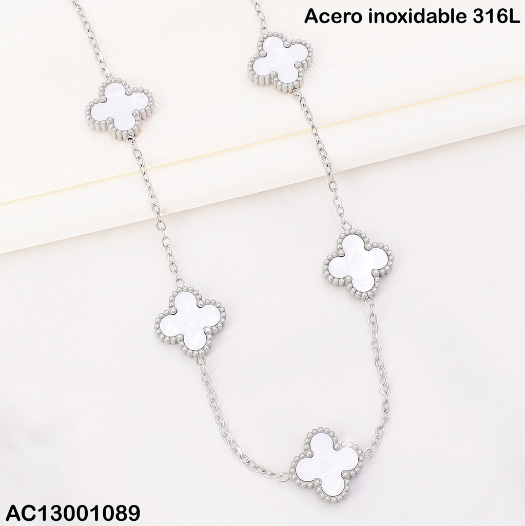 CADENA PLAT.VAN CLEEF BLANCOS (5) CA413-331