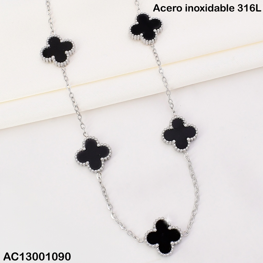 CADENA PLAT.VAN CLEEF NEGROS (5) CA414-331