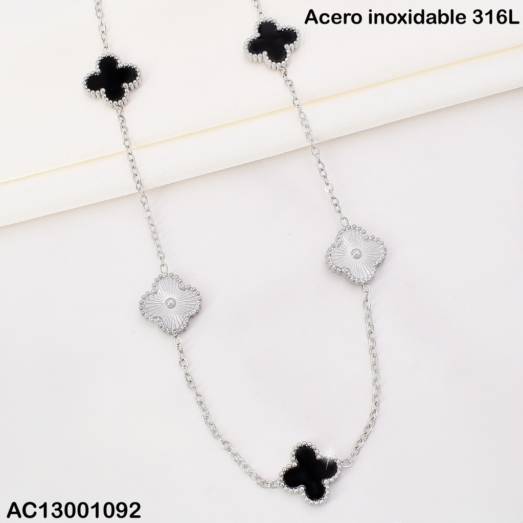 CADENA PLAT-VAN CLEEF (5) NEGRO/PLAT CA416-331