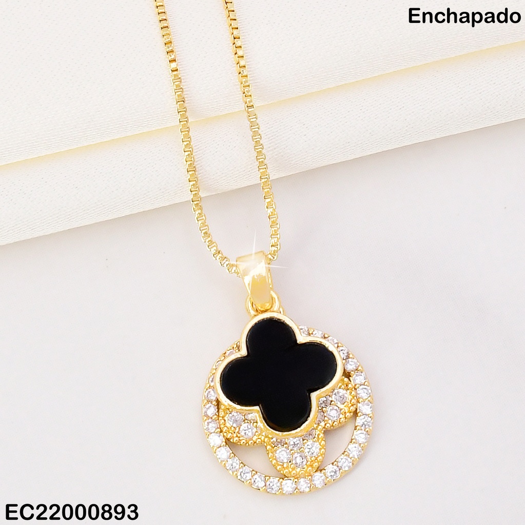 CADENA DOR VAN CLEEF CRISTAL EN CIRC / NEGRO N4023-659