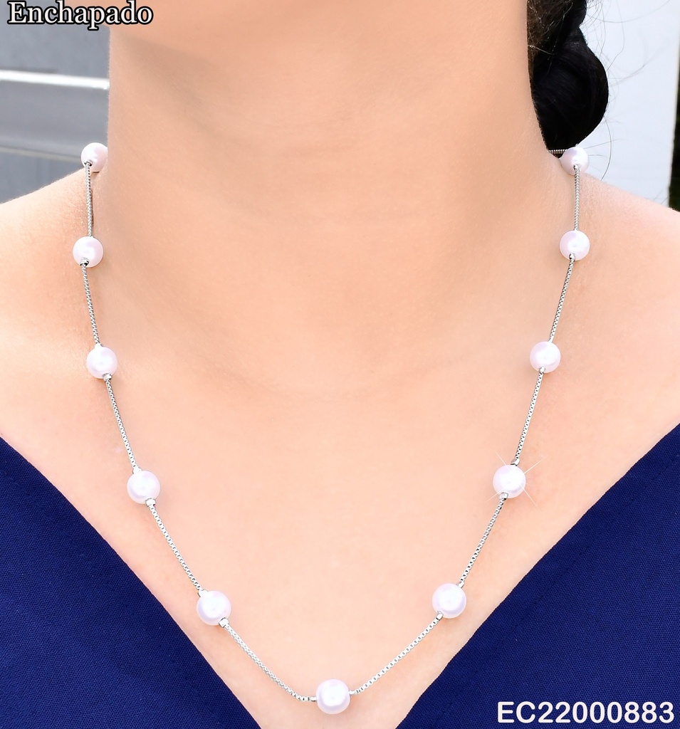 CADENA PLAT.FINA C/10 PERLAS CE310-326