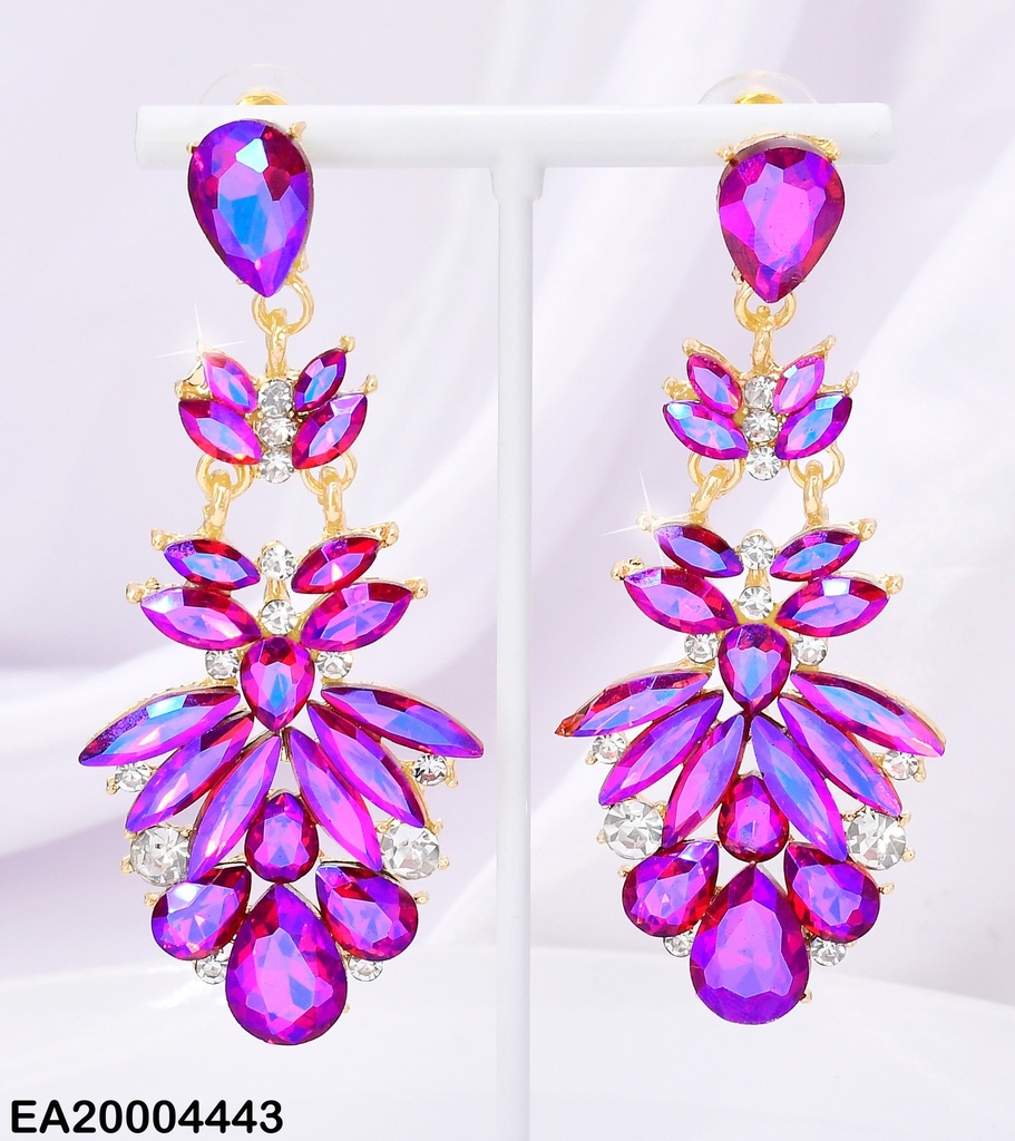 ARETES COLGANTES OV FUSCIA SWAROVSKI  DOR EE3908-98