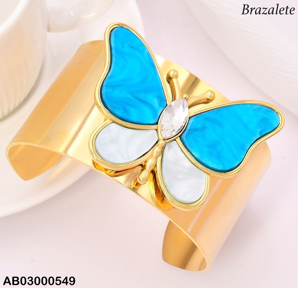 BRAZALETE DOR MARIPOSA CELESTE BA2248-45