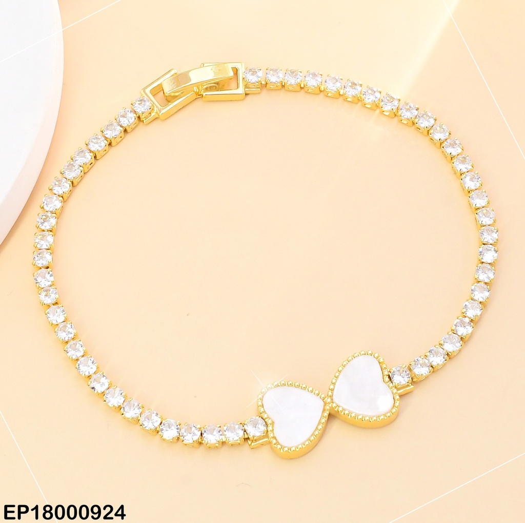 PULSERA DOR ZIRC LAZO BLANCO BE544-319