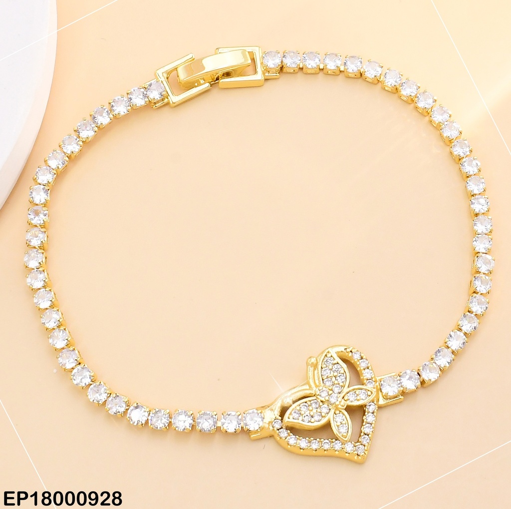 PULSERA ZIRCONIAS CENTRO CROQUI CORAZON BE548-19