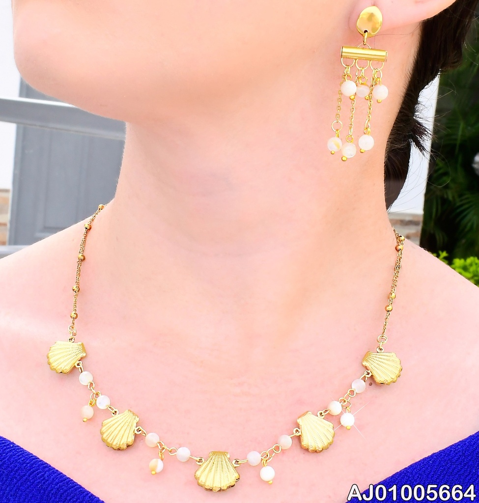 SET DOR PELOTITAS BLANCAS/OSTRAS KS226406-FA