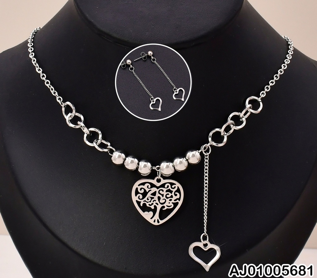 SET PLAT PELOTITAS/CROQUI CORAZON/ARBOL CENTRO KS188661-DL
