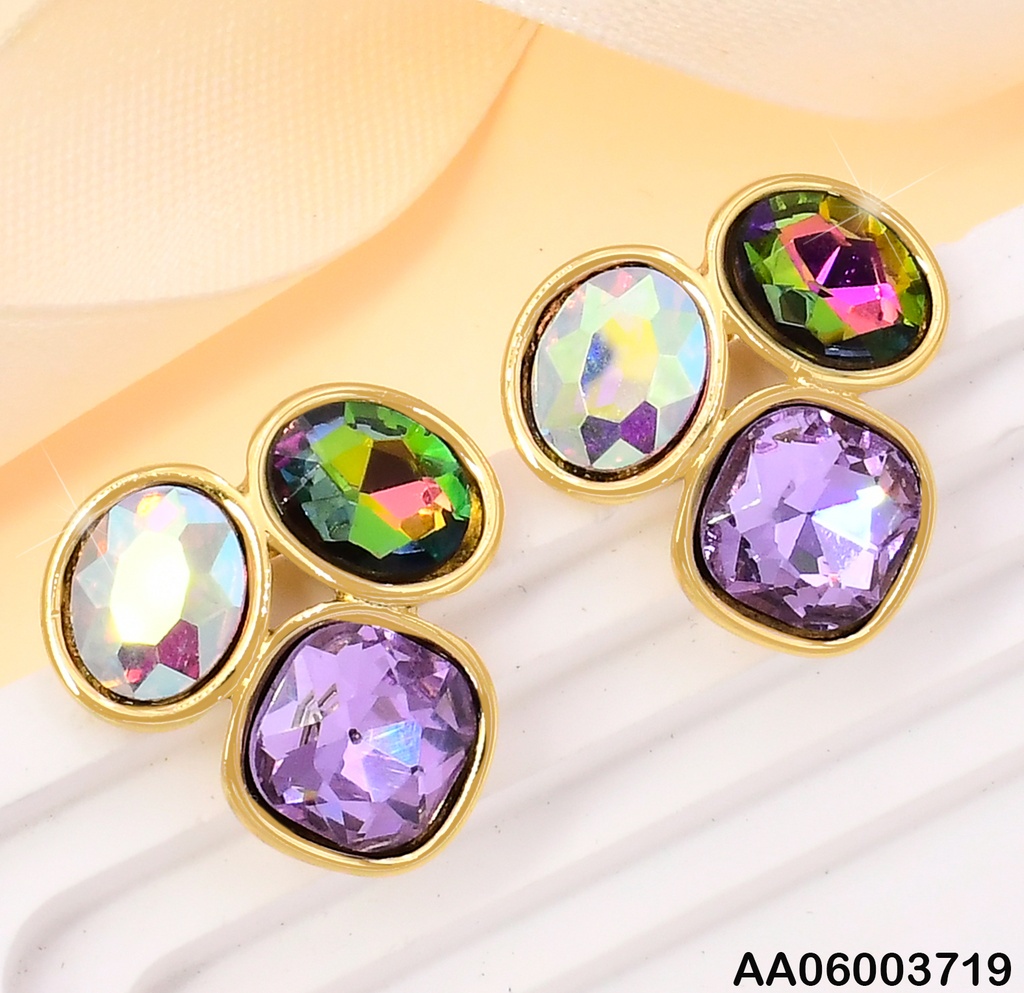 ARETES 3 RD PIEDRA TORNASOL KE119256-SP