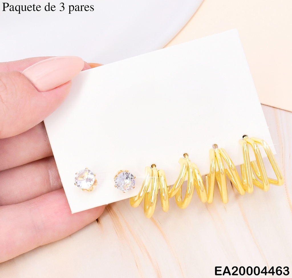 PAQ. 3 PARES ARETES GALVANOPLASTIA/ZIRC/"C"/"J" SE938-301