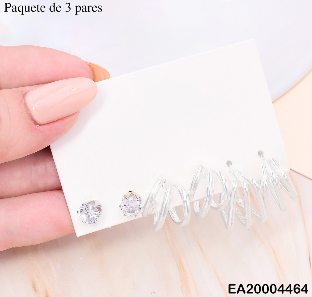 PAQ. 3 PARES ARETES GALVANOPLASTIA/ZIRC/"C"/"J" SE939-301