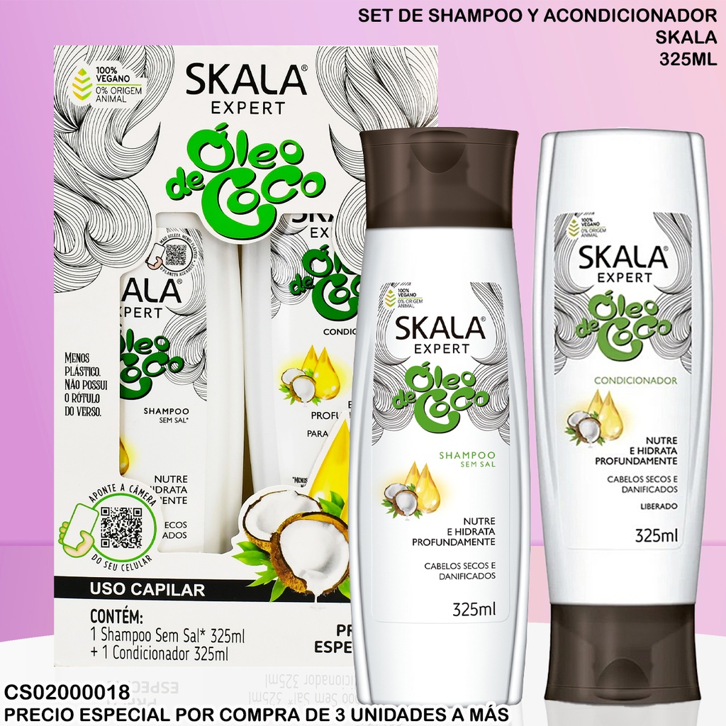 SET SKALA EXPERT OLEO DE COCO 325ML