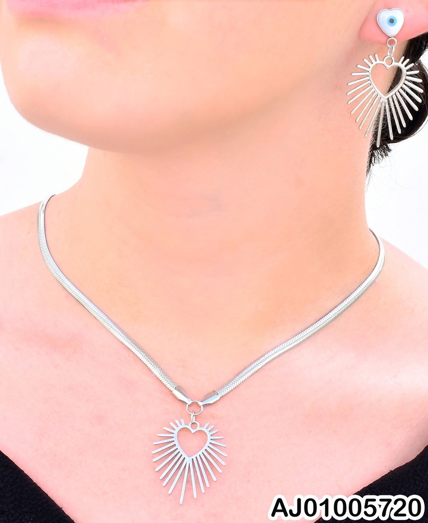 SET PLAT 🤍C/👁️ CROQUI CORAZON C/LINEAS KS225775-FA