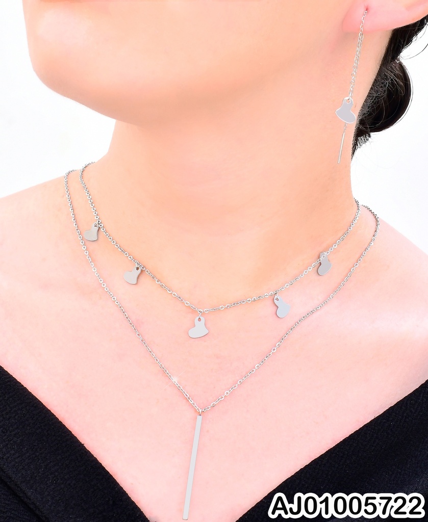 SET PLAT.PLACAS 🤍-BARRA VERTICAL ARETES VIOL.KS190064-HR