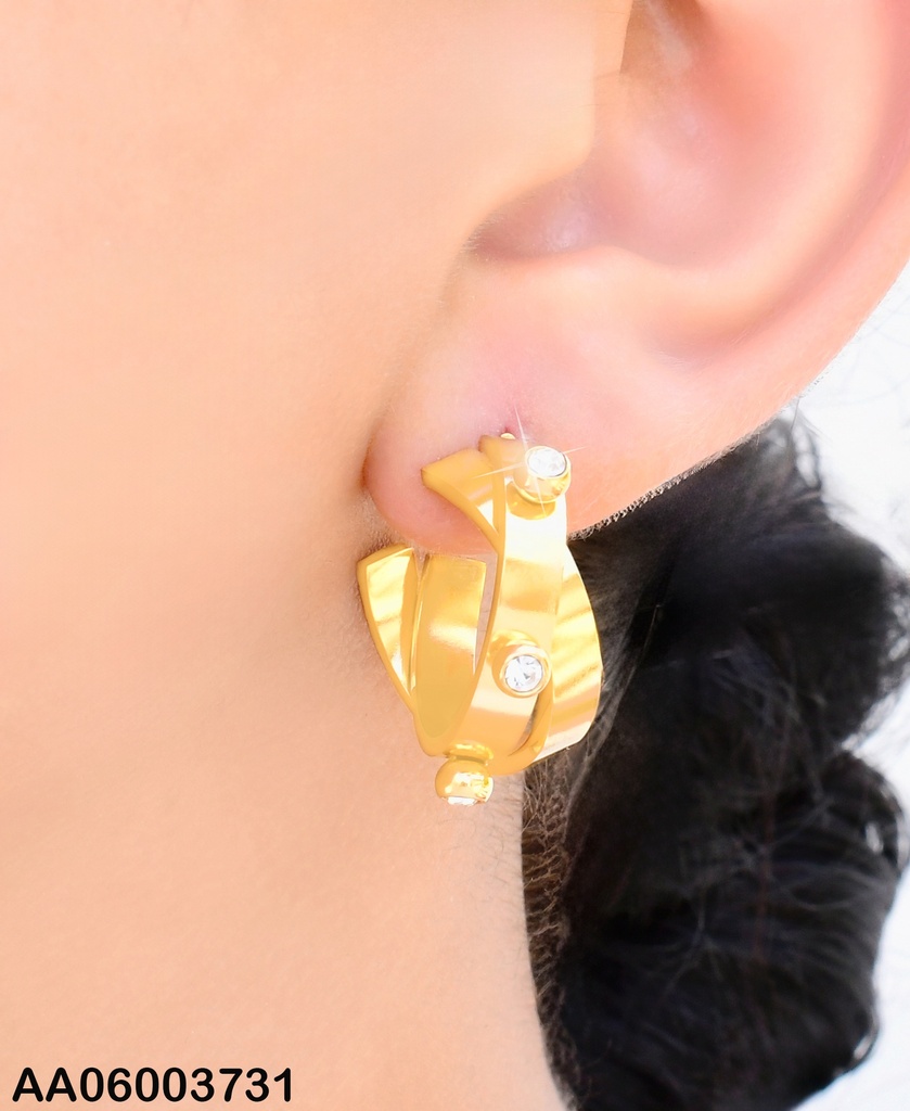 ARETES "C" DOBLE ZIRC. KE119261-SP