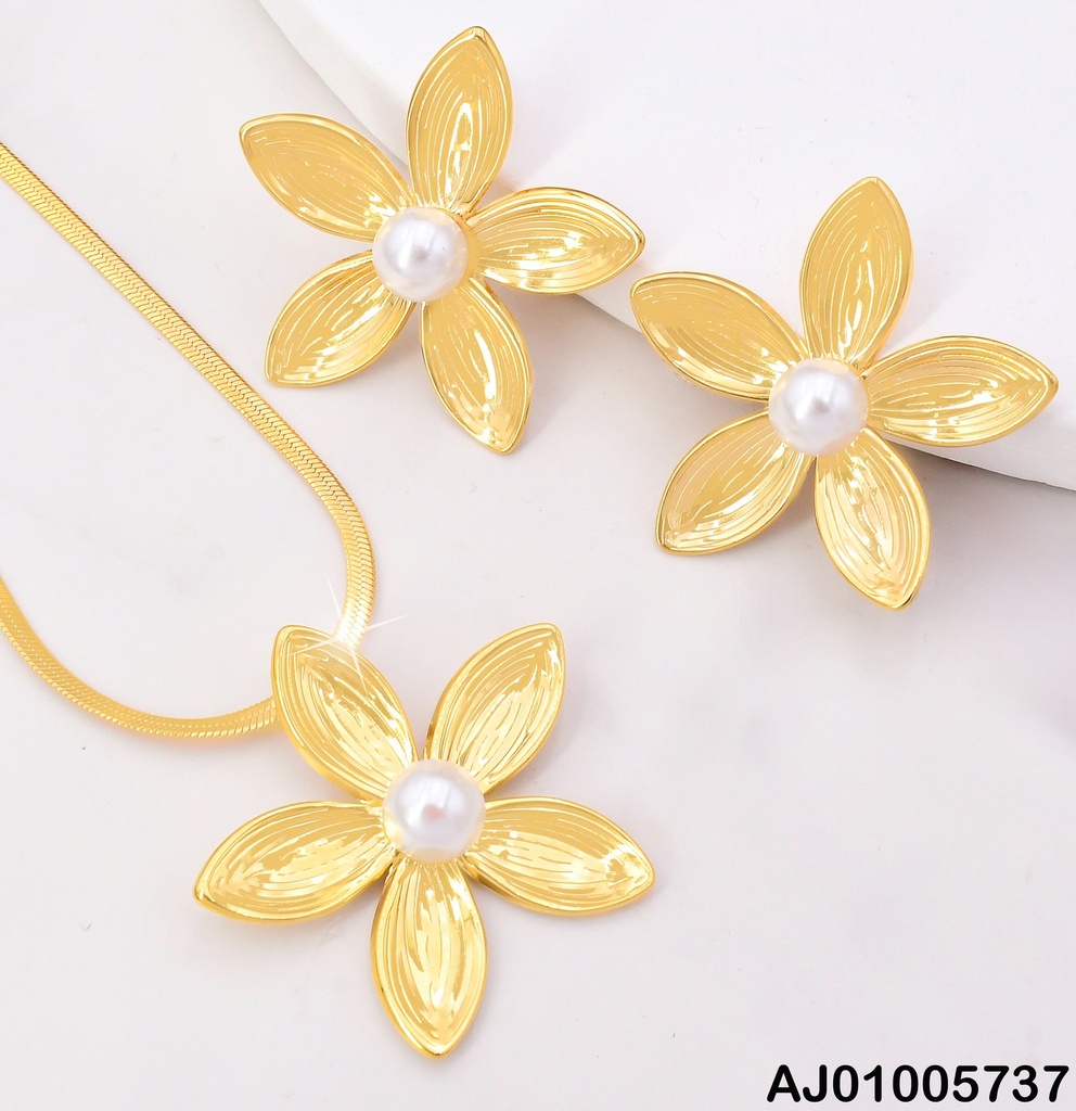 SET FLORES GR. 5 PETALOS EXT.C/PERLA CENTRO SA1064-45