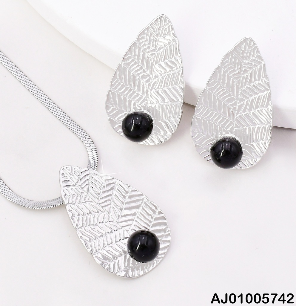 SET PLAT.HOJA C/GRABADOS ⚫ PARTE INFERIOR SA1069-45