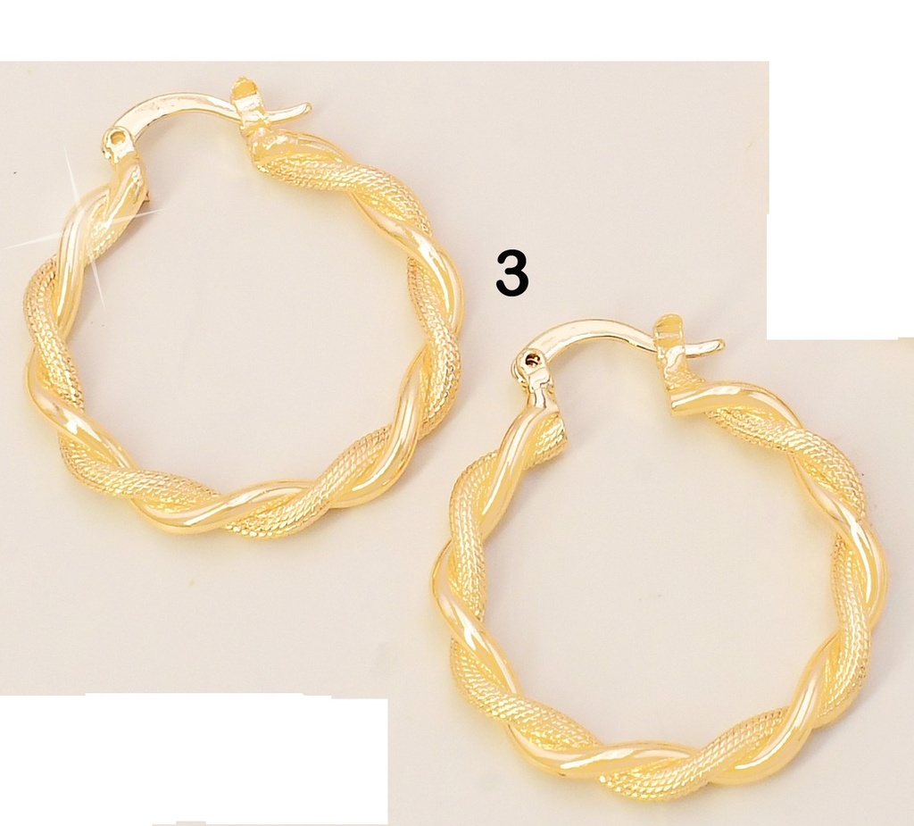 ARGOLLA DOR ENTRELAZADO LISO/PUNTEADO N5230-304