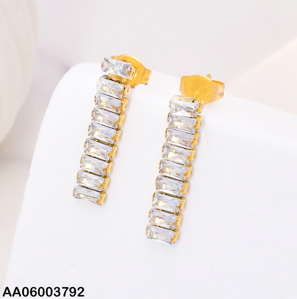 ARETES LINEA FLEXIBLE 9 ZIRCONIAS RECTANG.KE112238-MW