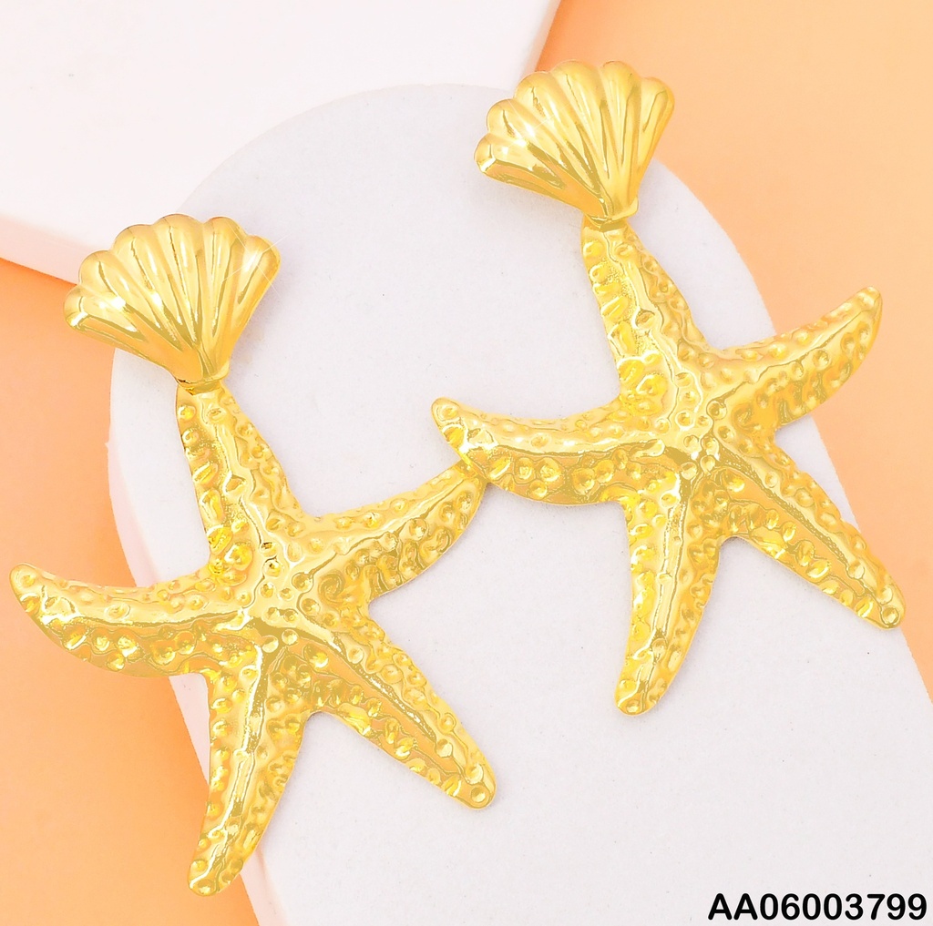 ARETES DORADOS OSTRA C/ESTRELLA MAR GR.EA1226-45