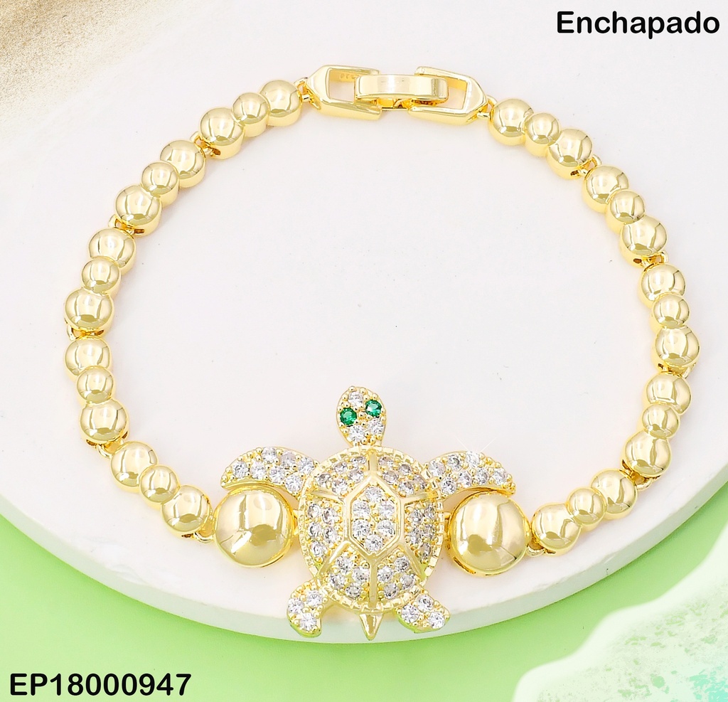 PULSERA ESLAB.RD.CENTRO TORTUGA ZIRC.BE492-318