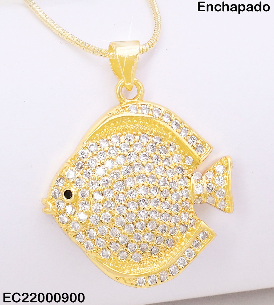 CADENA FINA DIJE PEZ DORADO C/ ZIRCONIAS CE393-294