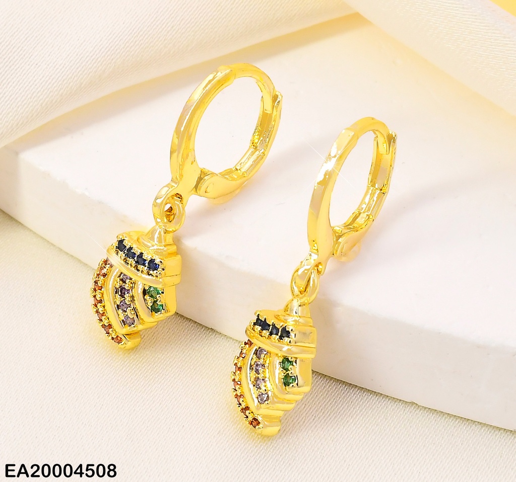 ARETES HUGGIES CARACOLPQ.ZIRC.COL EE4186-9